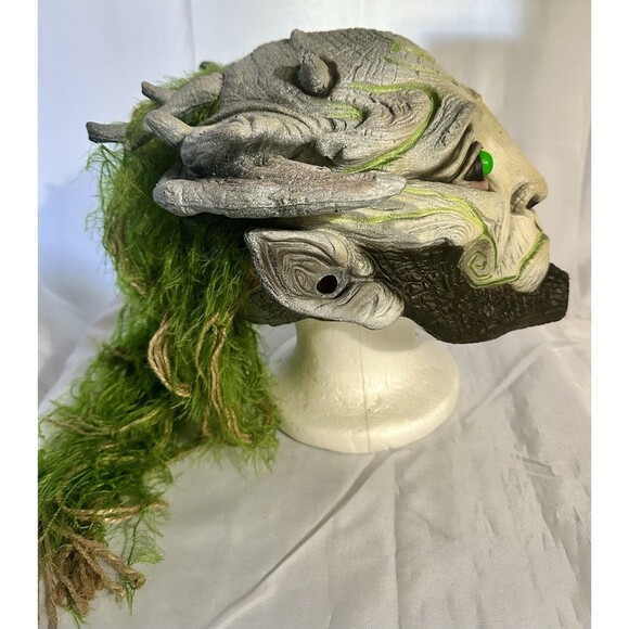Forest Spirit Mask Elves LED Light Up Halloween Costume Latex Mask Tree Old Man - Picture 3 of 6